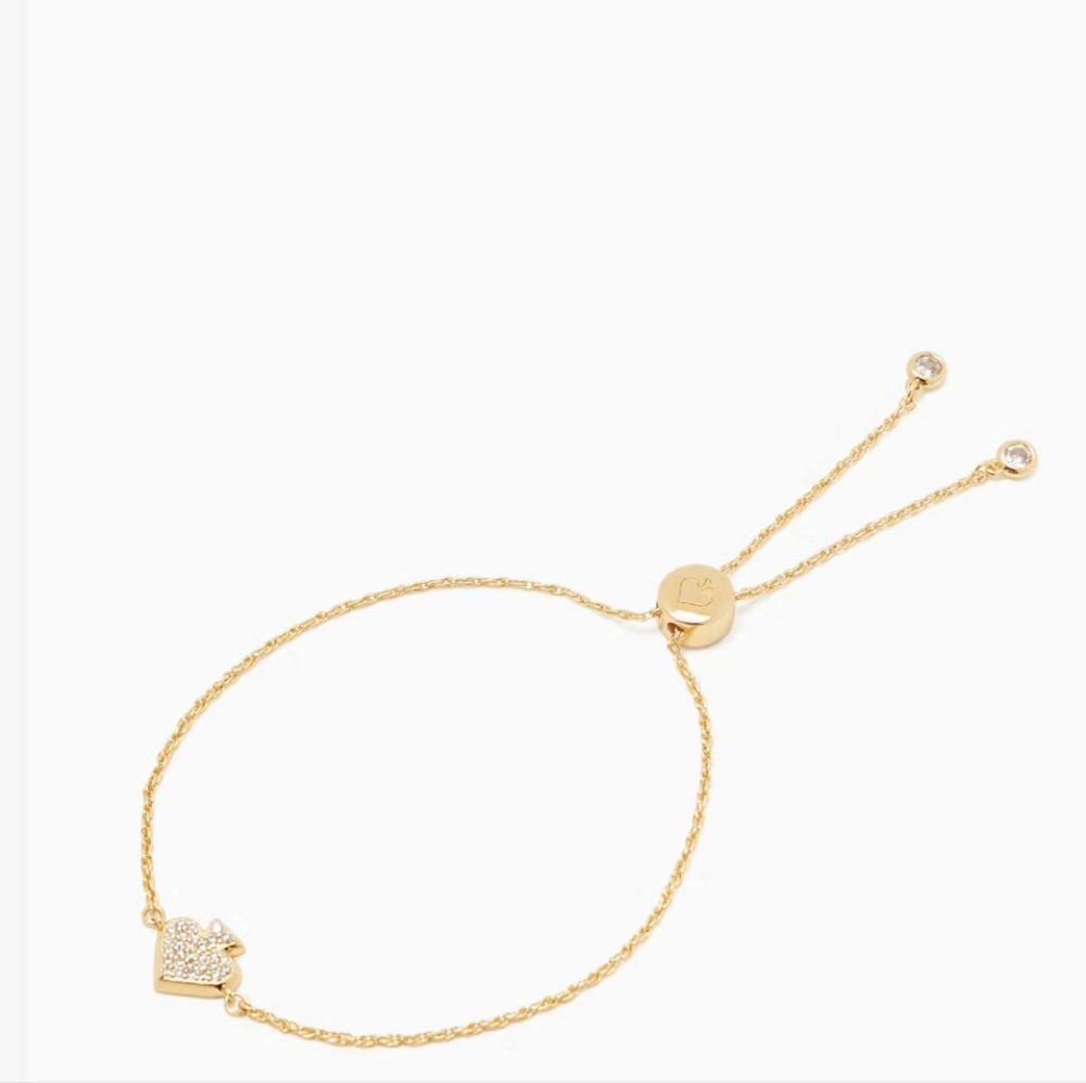 Kate Spade - Clear/Gold Everyday Spade Pave Slider Bracelet